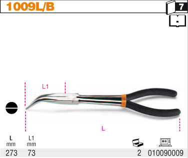 KLEŠTĚ PŮLKULATÉ DLOUHÉ VYHNUTÉ-MODEL 1009L