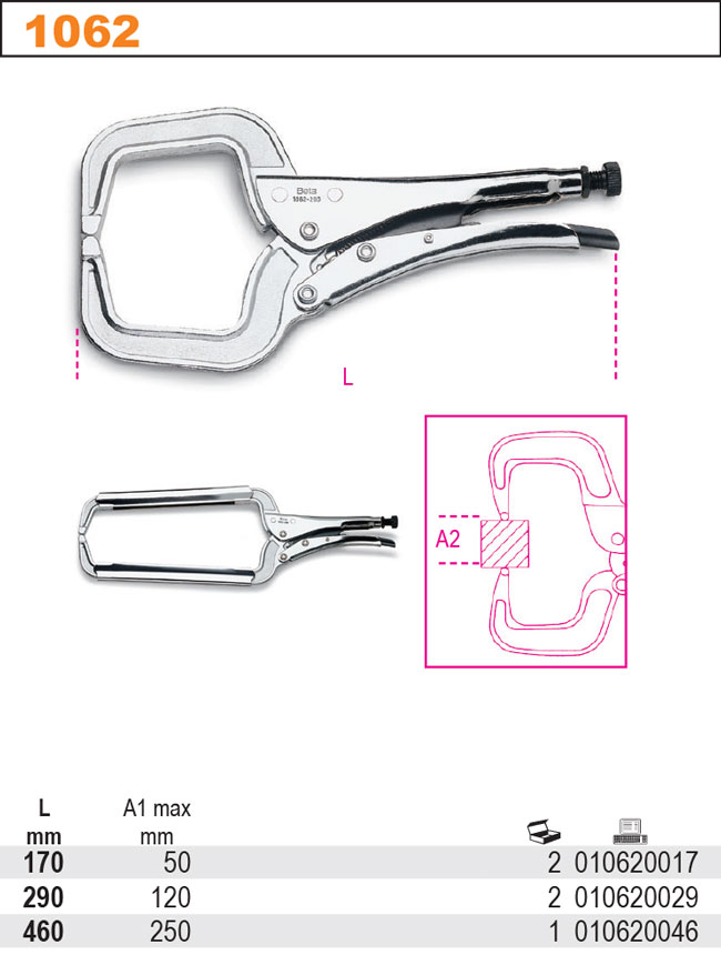 KLEŠTĚ SIKO SAMOBLOKUJÍCÍ TYP ''C''-MODEL 1062 290MM''