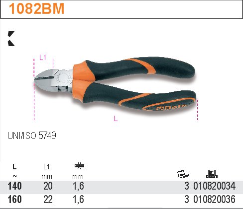 KLEŠTĚ ŠTÍPACÍ BOČNÍ-MODEL 1082BM 140MM