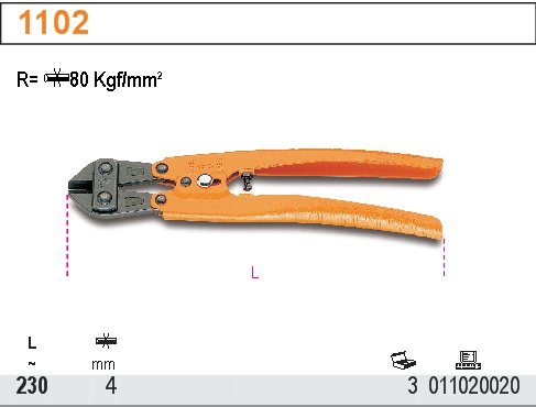 NŮŽKY PÁKOVÉ JEDNORUČNÍ-MODEL 1102 8'' 200MM''