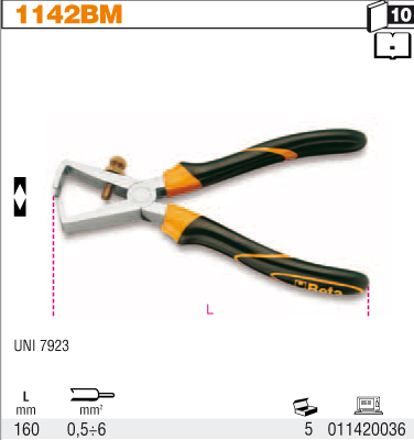 KLEŠTĚ NA STAHOVÁNÍ IZOLACÍ-MODEL 1142BM 160MM