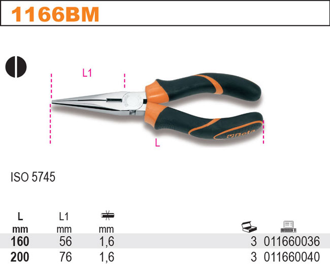 KLEŠTĚ PŮLKULATÉ-MODEL 1166BM QUALITY BM 200MM