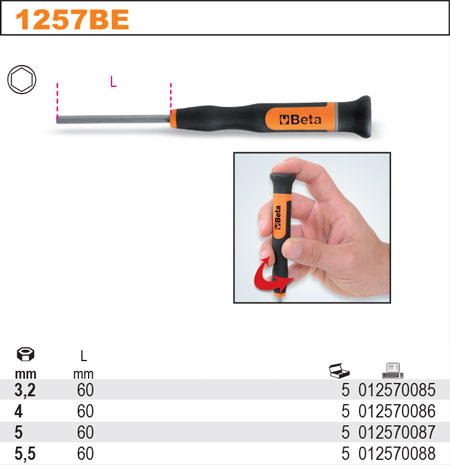 ŠROUBOVÁK PRECIZNÍ NÁSTRČKOVÝ-MODEL 1257BE 4MM