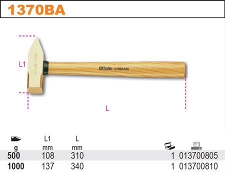 KLADIVO ZÁMEČNICKÉ NEJISKŘIVÉ-MODEL 1370BA 1000G