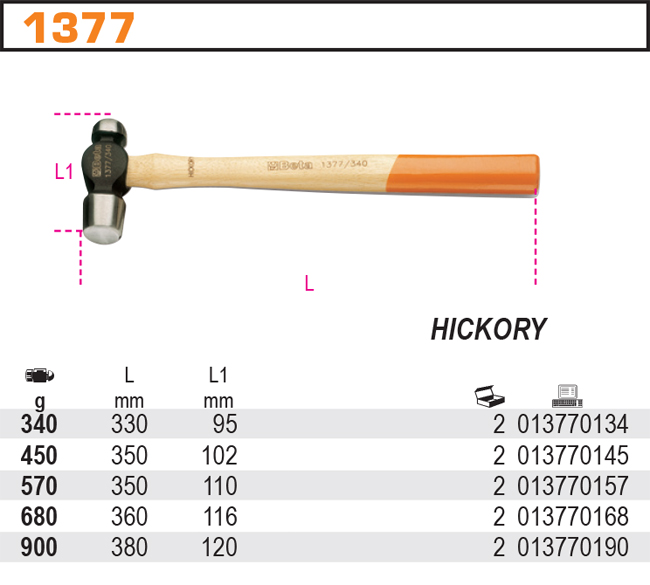 KLADIVO S KULATÝM NOSEM-MODEL 1377 570G