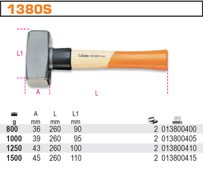 KLADIVO KAMENICKÉ-MODEL 1380S1000 1000G