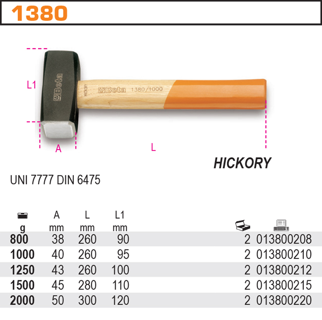 KLADIVO KAMENICKÉ-MODEL 1380 800G