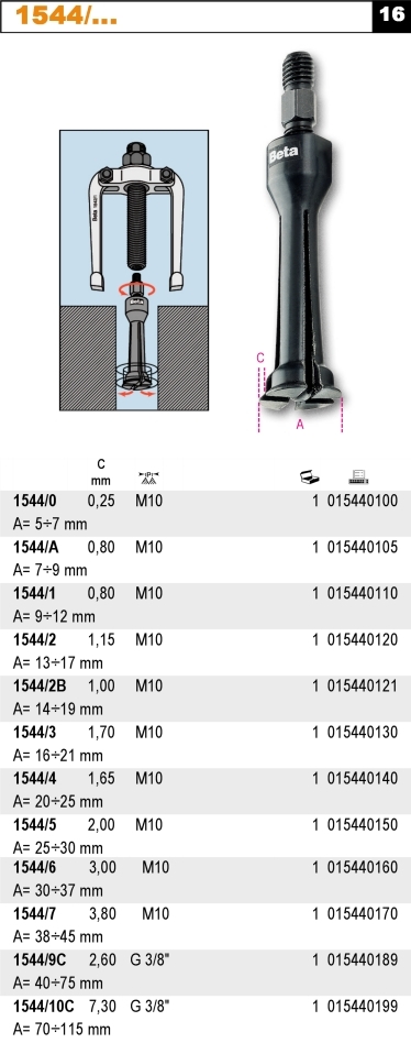 STAHOVÁK VNITŘNÍ-MODEL 1544 70-115 MM