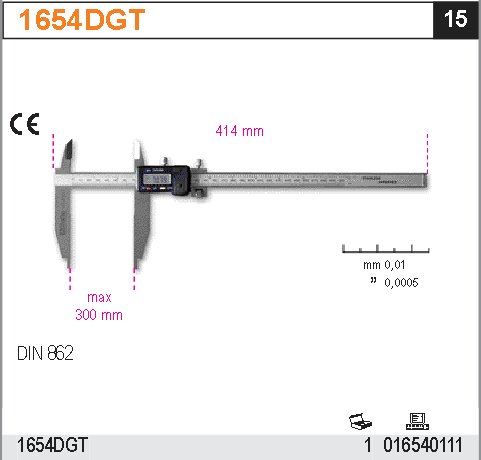 POSUVNÉ MĚŘIDLO DIGITÁLNÍ-MODEL 1654DGT 0-300MM