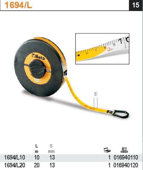 SVINOVACÍ METR PÁSKA Z LAMINÁTU-MODEL 1694L 10M
