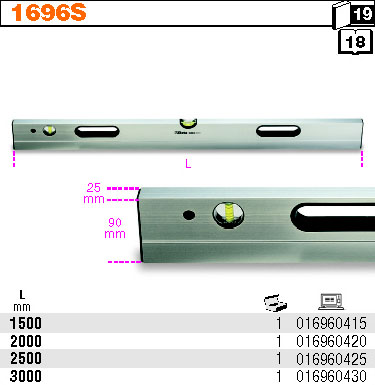 VODOVÁHA NIVELAČNÍ S 2 LIBELAMI-MODEL 1696S 3000M
