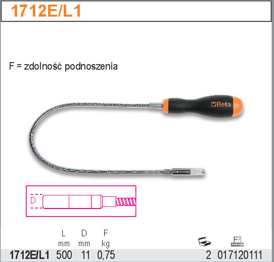 DRŽÁK MAGNETICKÝ FLEXIBILNÍ S OSVĚTLENÍM-MODEL 1712E