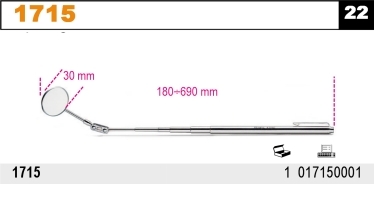 INSPEKČNÍ ZRCÁTKO TELESKOPOVÉ-MODEL 1715 670MM