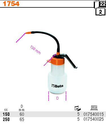 OLEJNIČKA TLAKOVÁ Z TRUBIČKOU FLEXIBILNÍ-MODEL 1754 V150ML