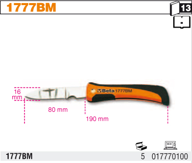 NŮŽ SKLÁDANÝ S OSTŘÍM Z NEREZ OCELI-MODEL 1777BM