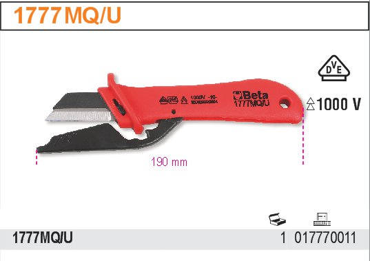NŮŽ S IZOLACÍ 1000V-MODEL 1777MQ/U