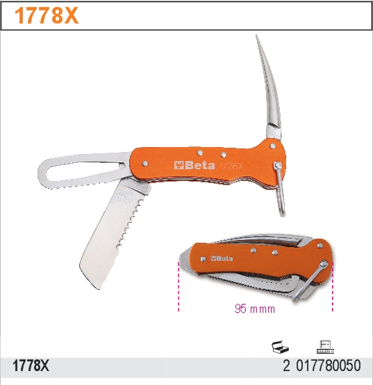 NŮŽ SKLÁDANÝ S OSTŘÍM Z NEREZ OCELI, RUKOJET Z HLINÍKU-MODEL 1778X