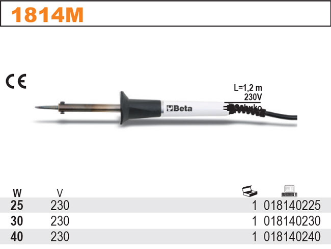 PÁJKA S HROTEM OCELOVÝM-MODEL 1814M 25W/230V
