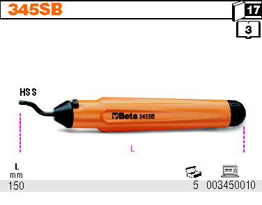 ODSTRAŇOVAČ OTŘEPŮ OTOČNÝ S VÝMĚNNÝM OSTŘÍM-MODEL 345SB 150MM
