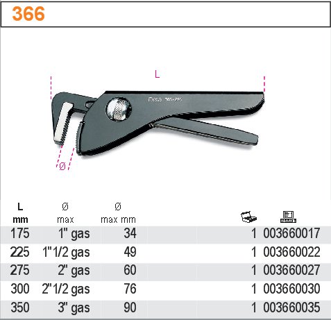 HASÁK NA TRUBKY-MODEL 366/ LEHKÝ TYP FI 2''