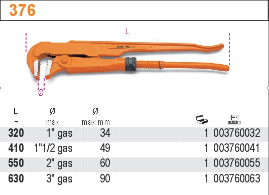 HASÁK NA TRUBKY-MODEL 376/410 FI 1.1/2''
