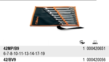 SADA OČKOPLOCHÝCH KLÍČŮ- MODEL 42MP/B9 9KS 6-19 MM, V POUZDŘE