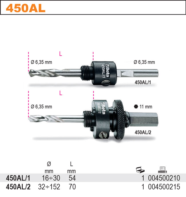 UCHYT NA VYŘEZÁVAČ OTVORŮ-MODEL 450AL/2 DO PIL 450 FI 32-152MM