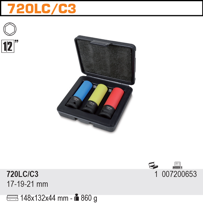 720 LC/C3-SET 3 RÁZOVÝCH HLAVIC 720LC