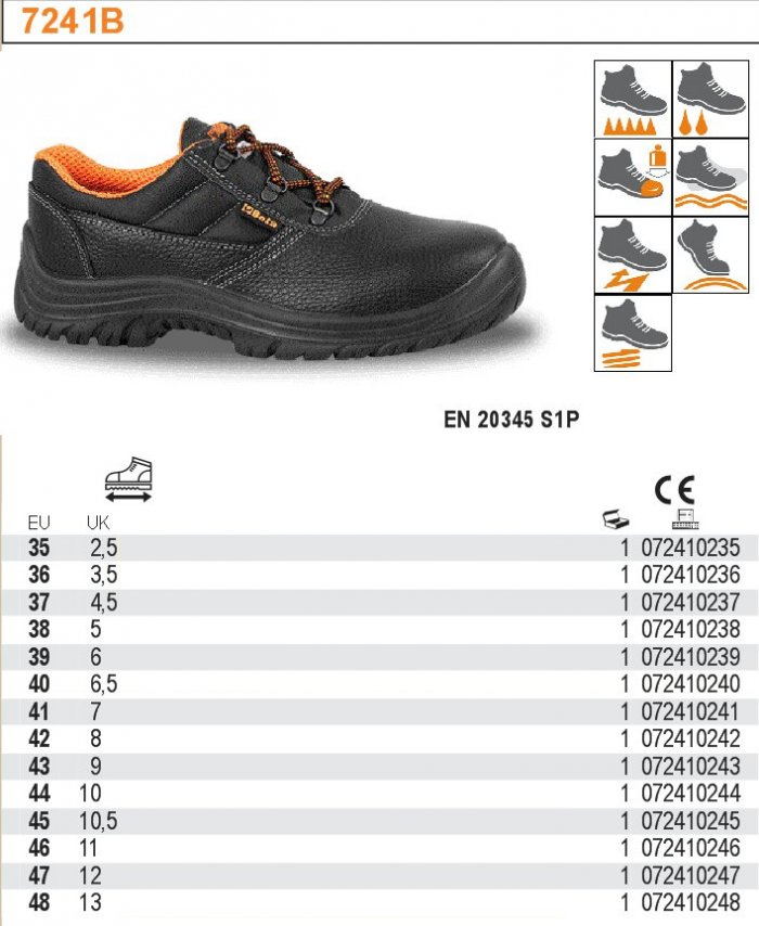 POLOBOTKY BEZPEČNOSTNÍ KOŽENÉ PODNOSEK OCELOVÝ-MODEL 7241B ROZMĚR  37