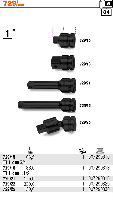 ADAPTÉR RÁZOVÝ 1'' - 3/4'' 729/15 F1