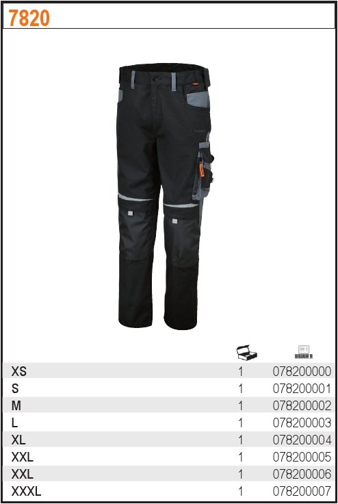 KALHOTY PRACOVNÍ PLÁTNO T/C VSTAVKY Z CORDURY A REFLEX 280GR ČERNO ŠEDÉ-MODEL 7820 ROZMĚR  S