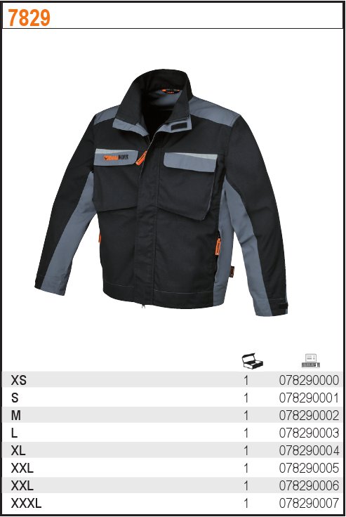 BUNDA PRACOVNÍ PLÁTNO T/C VSTAVKY Z CORDURY A REFLEX 280GR ČERNO ŠEDÁ-MODEL 7829 ROZMĚR M
