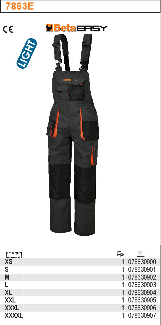 KALHOTY PRACOVNÍ NA ŠLECH EASY LIGHT MATERIÁL T/C VSTAVKY OXFORD 180GR ŠEDÉ-MODEL 7863E ROZMĚR XS