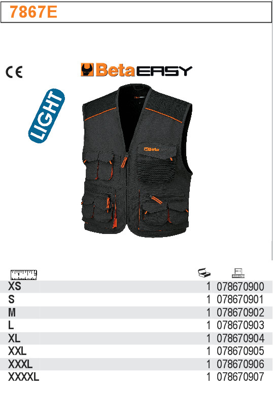 VESTA PRACOVNÍ EASY LIGHT MATERIÁL T/C VSTAVKY OXFORD ŠEDÁ-MODEL 7867E ROZMĚR XL