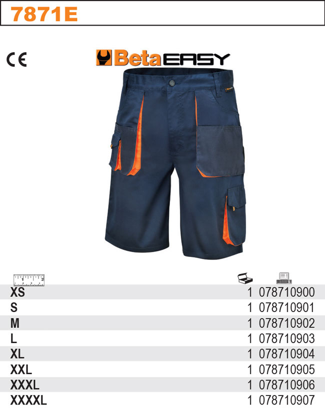 7871E /XXXXL-PRACOVNÍ KALHOTY KRÁTKÉ ''BERMUDY'' KEPR