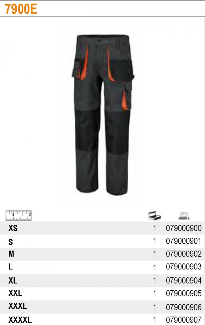 KALHOTY PRACOVNÍ EASY PLÁTNO T/C VSTAVKY OXFORD 260GR ŠEDÉ-MODEL 7900E ROZMĚR XS