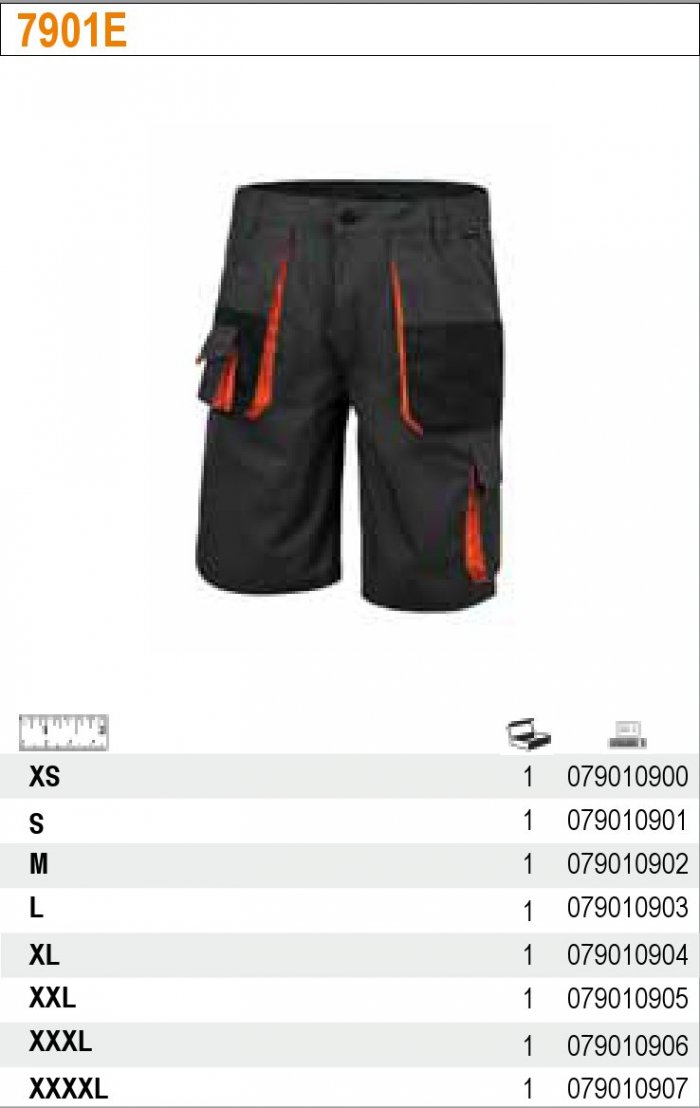 KALHOTY PRACOVNÍ KRÁTKÉ EASY PLÁTNO T/C VSTAVKY OXFORD 260GR ŠEDÉ-MODEL 7901E ROZMĚR  S