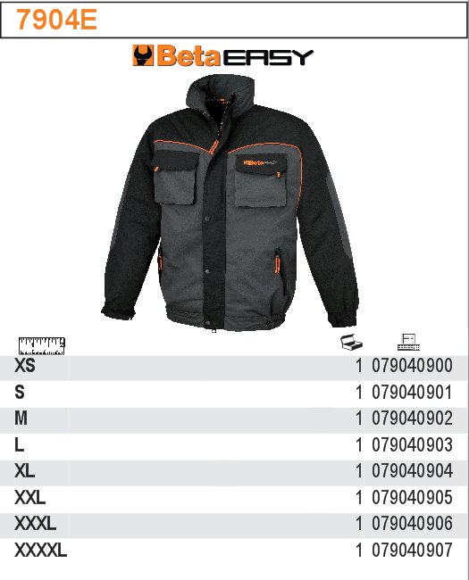 BUNDA PRACOVNÍ OTEPLENÁ EASY NA PODŠÍVCE VATOVANÁ PLÁTNO T/C VSTAVKY OXFORD 260GR ŠEDÁ-MODEL 7904E ROZMĚR  XS