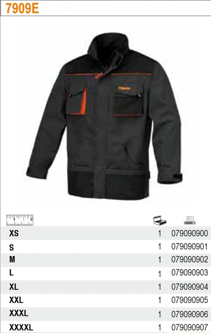 BUNDA PRACOVNÍ EASY PLÁTNO T/C VSTAVKY OFXORD ŠEDÁ-MODEL 7909E ROZMĚR S