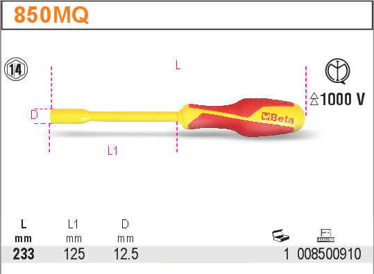 MAGNETICKÝ DRŽÁK BITŮ IZOLOVANÝ DO 1000V-MODEL 850MQ