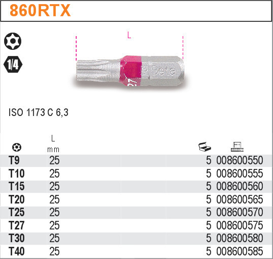 BIT PROFIL RTX-MODEL 860RTX RTX S KOL.OZN.T25