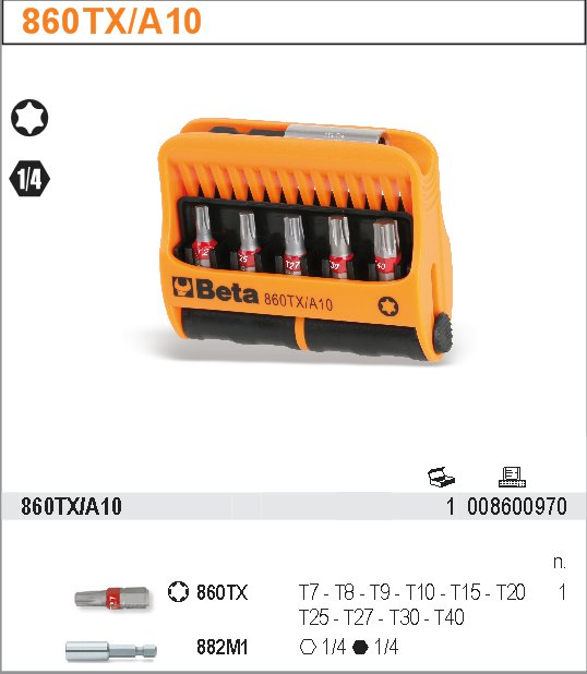 SADA BITŮ-MODEL 860TX 10 KS+MAGNETICKÝ UCHYT.