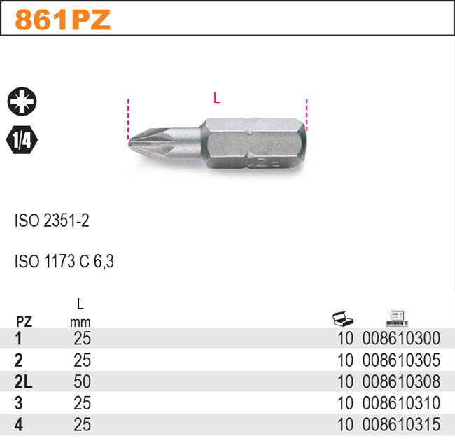 BIT KŘÍŽOVÝ-MODEL 861PZ PZ1
