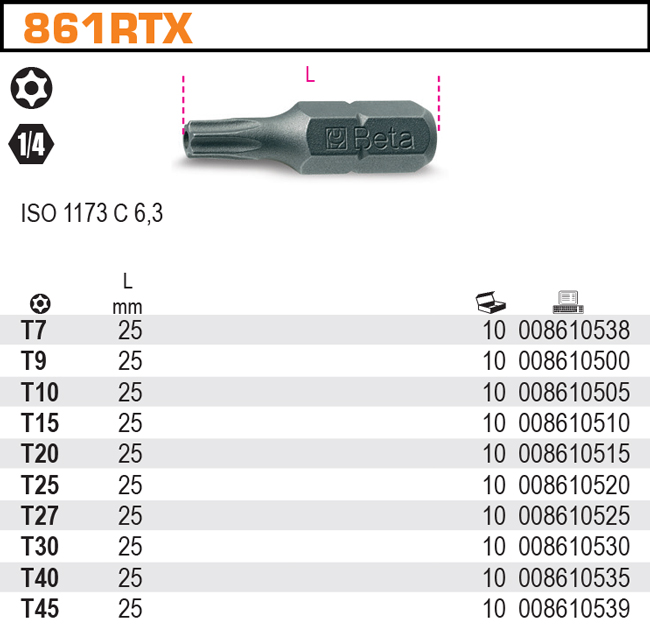 BIT PROFIL RTX-MODEL 861RTX RTX T7