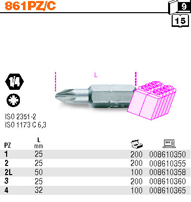 BIT KŘÍŽOVÝ-MODEL 861PZ PZ3