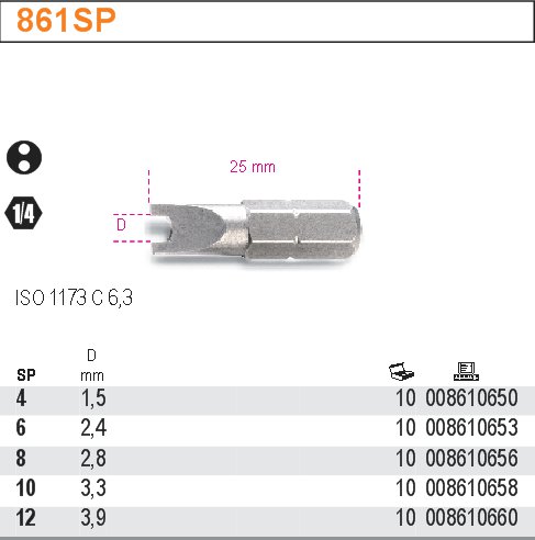 BIT PROFIL SP-MODEL 861SP SP T4