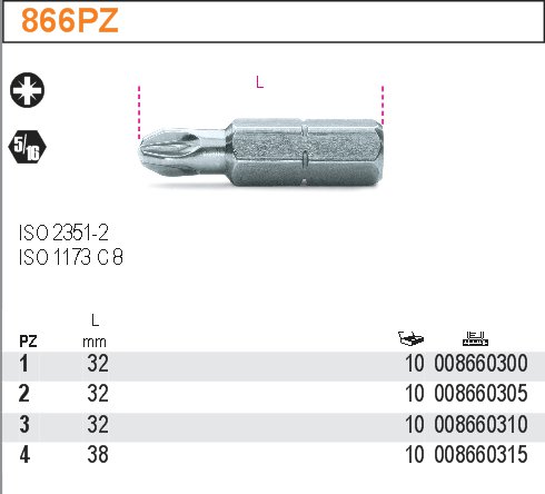 BIT KŘÍŽOVÝ-MODEL 866PZ PZ1