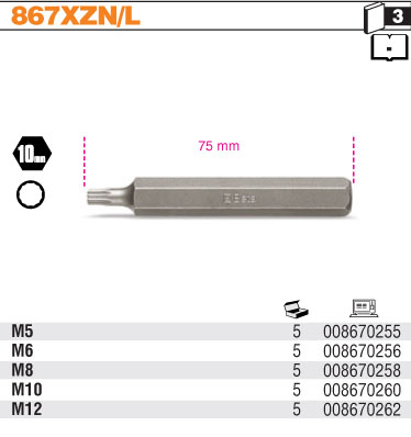 Bity s profilem XZN® 867XZN/L8