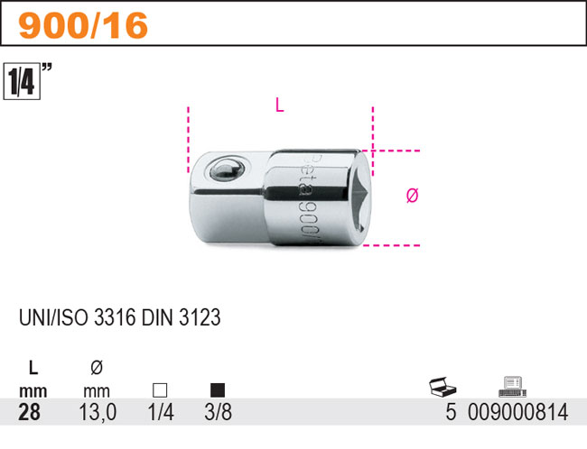 ADAPTÉR-MODEL 900 Z 1/4'' NA 3/8''