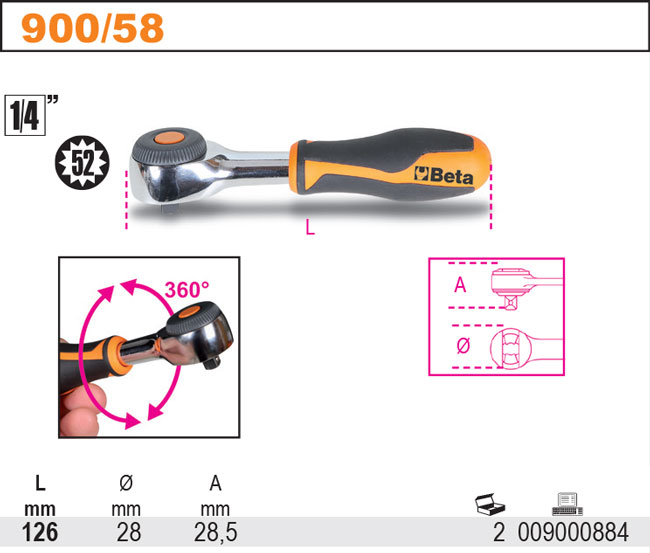 RÁČNA 900 /58-1/4''